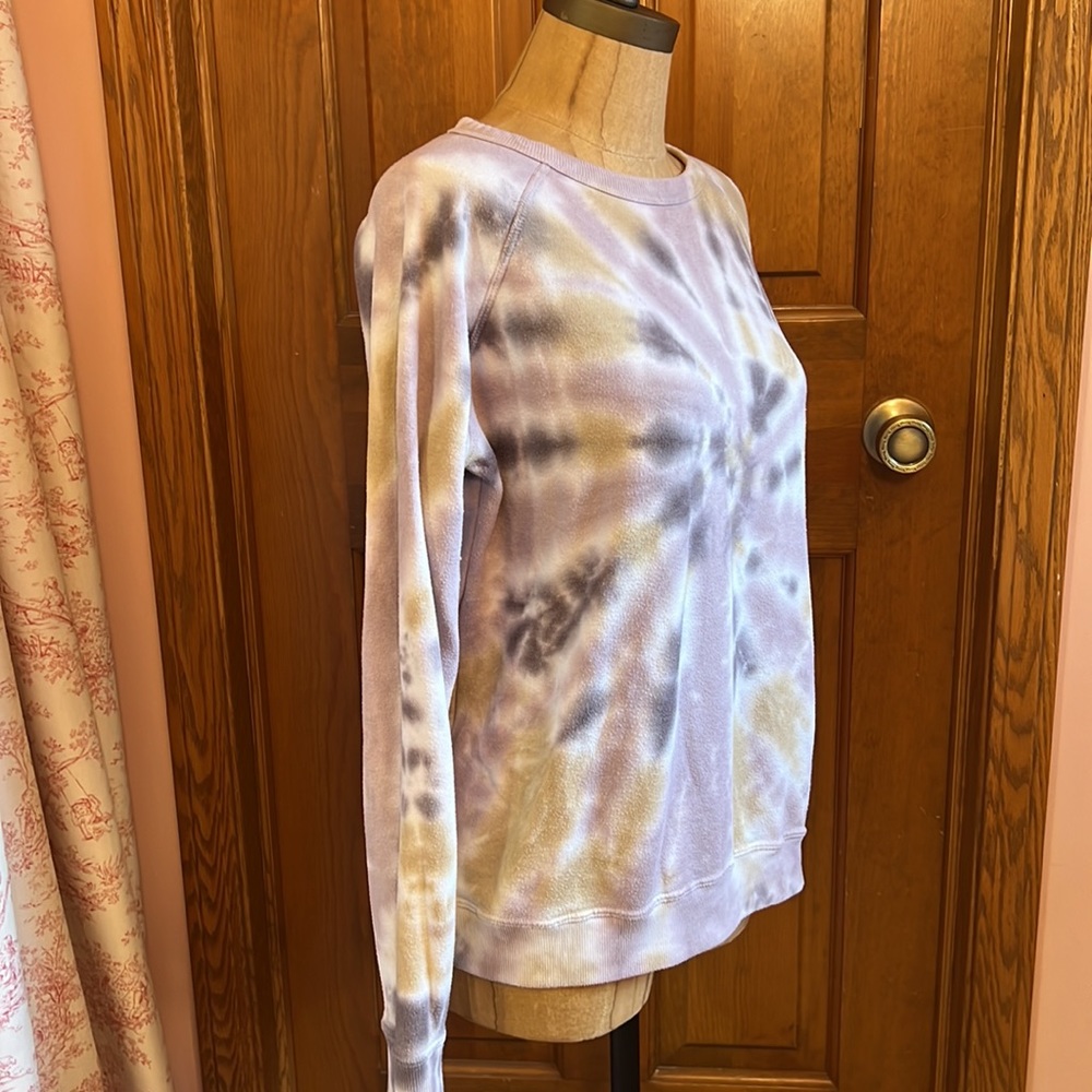 OLI VIV Purple Gold Tie Dye Sweatshirt Size M & Sweatpants Size S